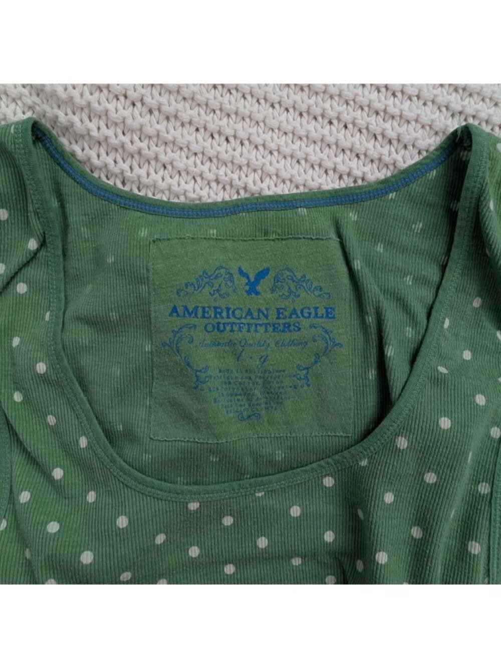 Y2K American Eagle Tank TopSize: LColor: Sage...